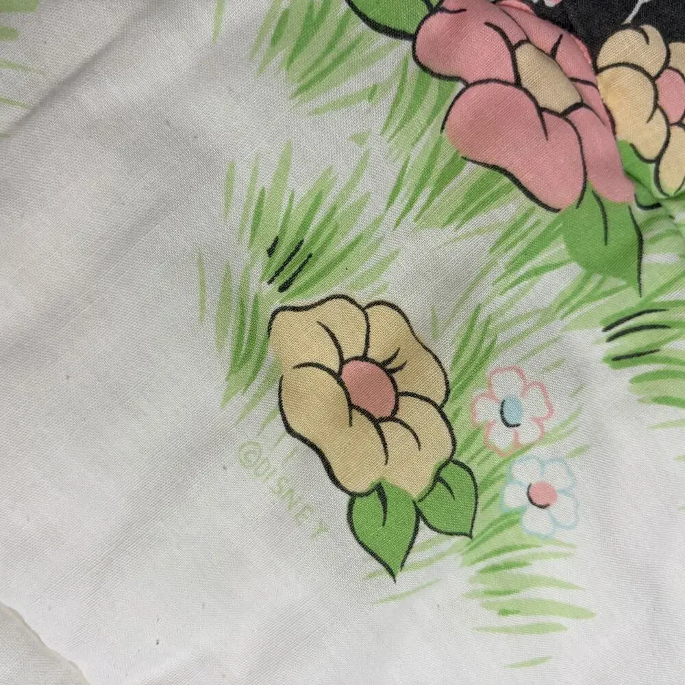 Vintage 1990s Dundee Disney Bambi & Friends Baby Crib Quilt Blanket USA 42